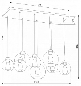 Подвесной светильник TK Lighting Cubus 4113 Cubus Graphite
