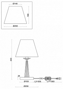 Настольная лампа декоративная Freya Osborn FR2027TL-01BS