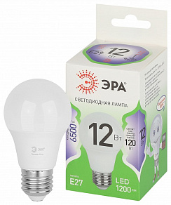 Лампа светодиодная Эра Green Line E27 12Вт 6500K LED A60-12W-865-E27 GL