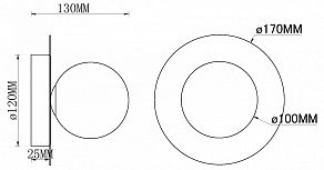 Накладной светильник MyFar July MR2001-1WC