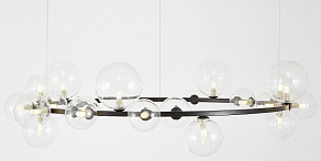 Подвесная люстра LUMINA DECO MERIDO LDP 7033-24 BK+CL