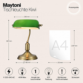 Настольная лампа офисная Maytoni Kiwi Z153-TL-01-BS