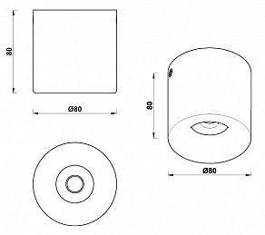 Накладной светильник iLedex Metrica 108-7W-D80-4000K-24DG-WH