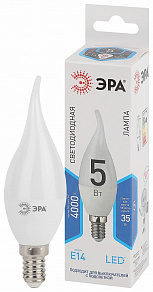 Лампа светодиодная Эра Стандарт E14 5Вт 4000K LED BXS-5W-840-E14
