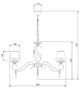 Подвесная люстра Eurosvet Kelly 10085/8 хром/прозрачный хрусталь Strotskis