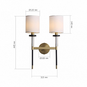 Бра ST-Luce BLACK+BRASS SL1404.301.02