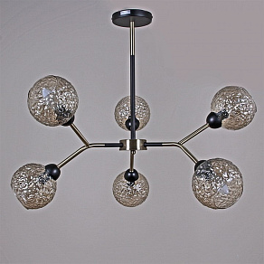 Люстра на штанге ILLUMICO  IL0268-6PSQ-79 BK AB
