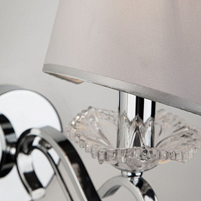 Бра Eurosvet Kelly 10085/1 хром/прозрачный хрусталь Strotskis