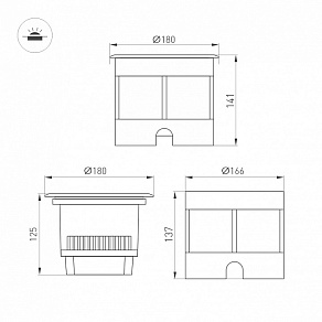 Встраиваемый в дорогу светильник Arlight DAFNA 061207