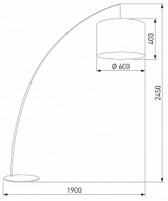 Торшер TK Lighting Moby 5487 Moby Gray