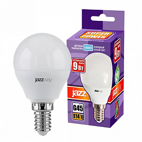 Лампа светодиодная Jazzway  E14 9Вт 5000K PLED-SP G45 9W E14 5000K