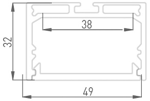 Профиль накладной DesignLed LS 00-00010367