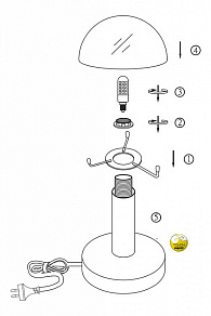 Настольная лампа декоративная Globo Otti 21934