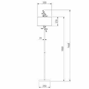 Торшер Eurosvet 1016 01016/1 хром