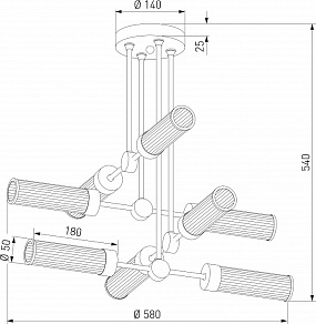 Люстра на штанге Eurosvet Oriens a068072