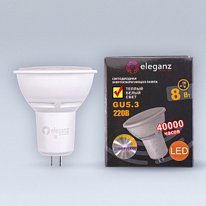 Лампа светодиодная Eleganz  GU5.3 8Вт 3000K 1335