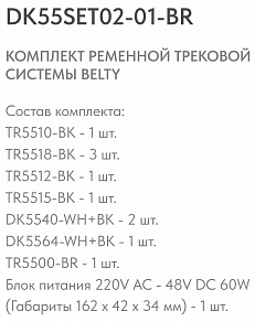 Комплект трековый Denkirs Belty SET DK55SET02-01-BR