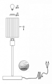 Настольная лампа декоративная Globo La Nube 15105T