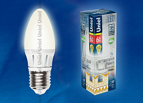 Лампа светодиодная Uniel  E27 6Вт 3000K 08135