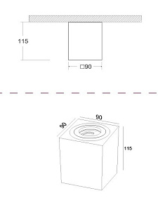 Накладной светильник Maytoni Atom C017CL-01W