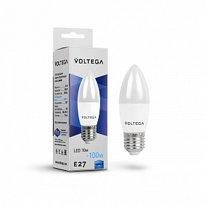 Лампа светодиодная Voltega Candle 10W E27 10Вт 4000K VG2-C37E27cold10W