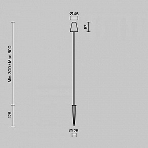 Наземный низкий светильник Maytoni Outdoor Cane O504FL-L1B3K1