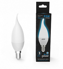 Лампа светодиодная Gauss Свеча на ветру E14 9.5Вт 6500K 104101310