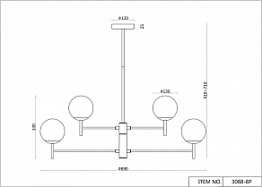 Люстра на штанге F-promo Sheeny 3088-8P