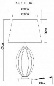 Настольная лампа декоративная Arte Lamp Baymont A5131LT-1CC