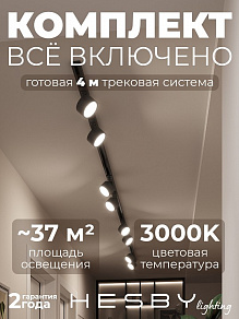 Комплект трековый Hesby Lighting Skylite №13 HSBL_kompl_S013_NI4B3K