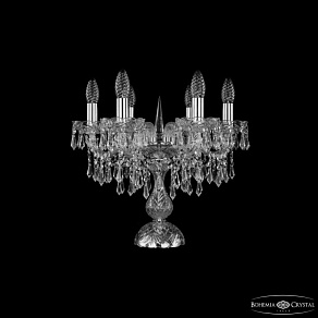 Настольная лампа декоративная Bohemia Ivele Crystal 1403 1403L/6/141-39 Ni
