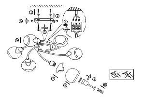 Потолочная люстра Globo Angelo 56100-6D