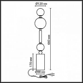 Настольная лампа декоративная Odeon Light Callisto 5457/4TL