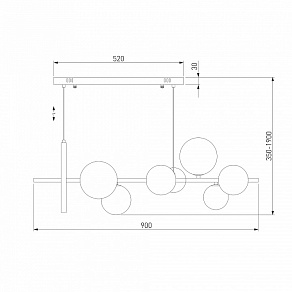 Подвесной светильник Eurosvet Sorento 90167/8 черный Smart