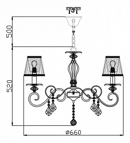 Подвесная люстра Maytoni Vanessa ARM303-06-R