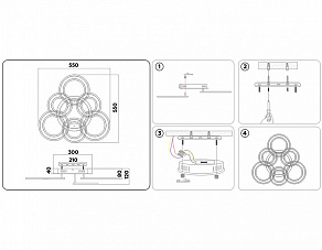 Потолочная люстра Ambrella FA FA8805