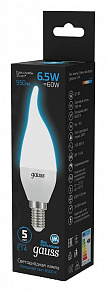 Лампа светодиодная Gauss Свеча на ветру E14 6.5Вт 6500K 104101307