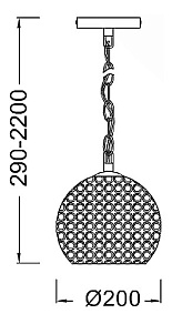 Подвесной светильник Mantra Crystal 4600