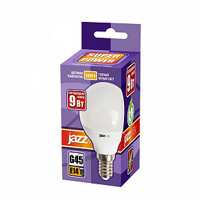 Лампа светодиодная Jazzway  E14 9Вт 3000K PLED-SP G45 9W E14 3000K