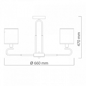 Люстра на штанге DeMarkt Конрад 10 667012406