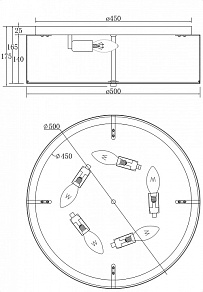 Накладной светильник Maytoni Ripple MOD096CL-05CH