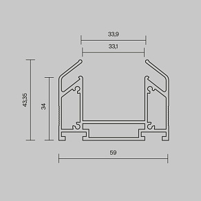 Профиль встраиваемый Maytoni Technical  TRA005MP-312S(N)