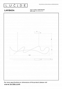 Подвесной светильник Lucide LAMBADA 52401/54/05