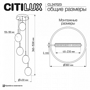 Подвесной светильник Citilux Signature CL247023