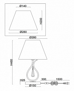 Настольная лампа декоративная Freya Madeline FR2019TL-01BS