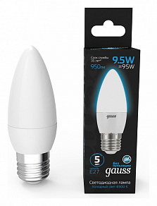 Лампа светодиодная Gauss Свеча E27 9.5Вт 6500K 103102310