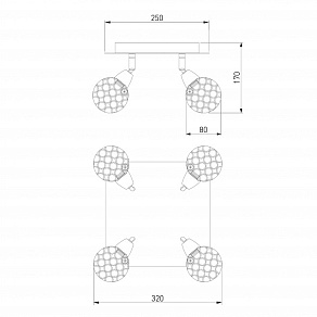 Спот Eurosvet Mirage 20042/4 золото