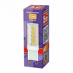 Лампа светодиодная Jazzway  G9 5Вт 2700K PLED-G9 5W 2700K