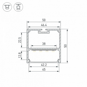 Профиль накладной Arlight LINE 059807