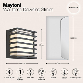 Накладной светильник Maytoni Downing Street O020WL-L10B4K